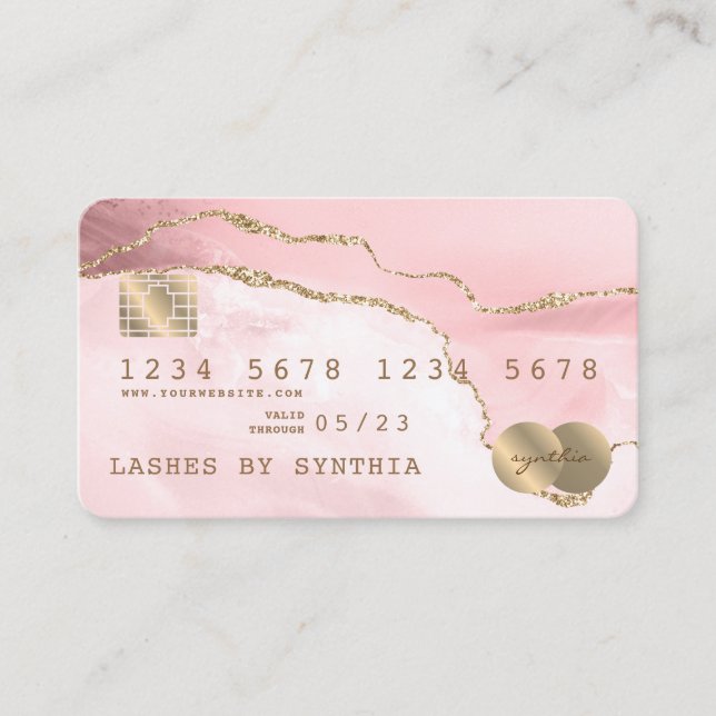 Carte de crédit Stylisé Vierge rose (Devant)