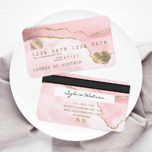 Carte de crédit Stylisé Vierge rose