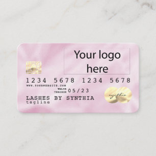Carte de crédit Unicorn Pink Holograph Ajoutez vot