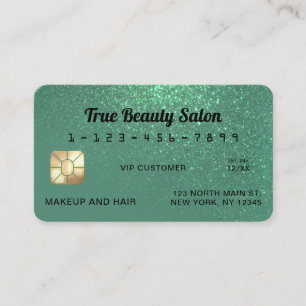 Carte de crédit unique Sparkly Mermaid Turquoise P