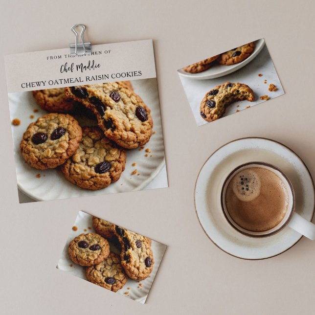 Carte de cuisson personnalisée Recette de cookie (Créateur téléchargé)