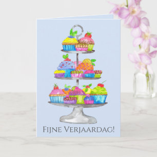 Carte de cupcakes Watercolor