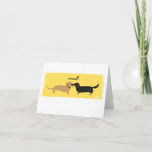 Carte de dachshund mignon   Cartes d'amour pour ch