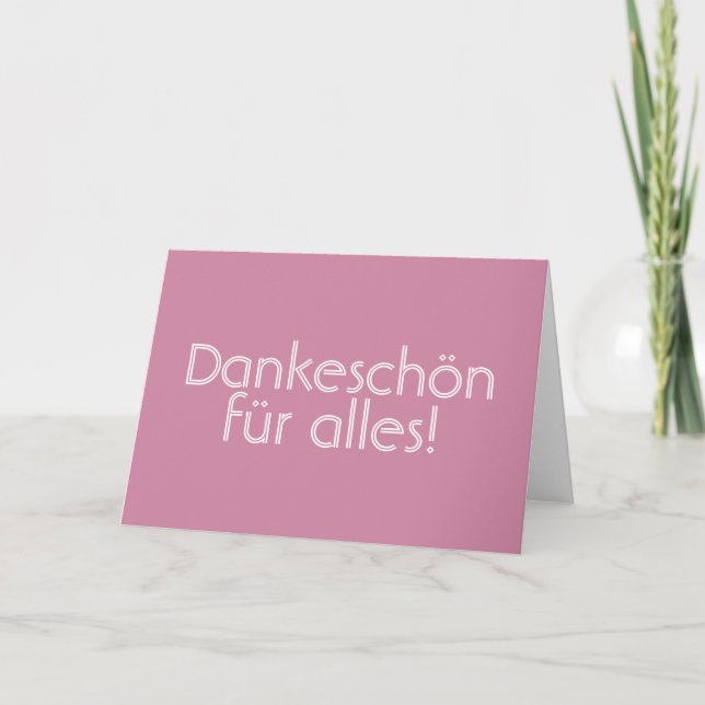 Carte de Dankeschön (Merci) (allemande) (Devant)