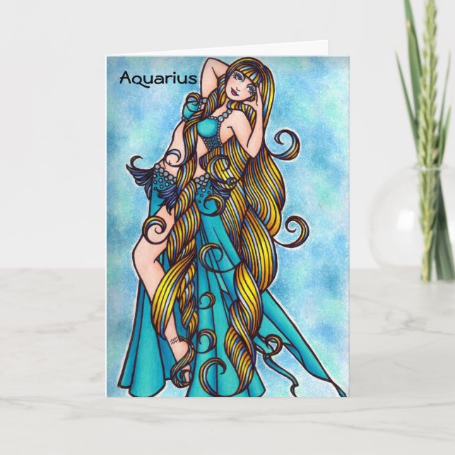 Carte de danse du ventre Aquarius Zodiac (Devant)