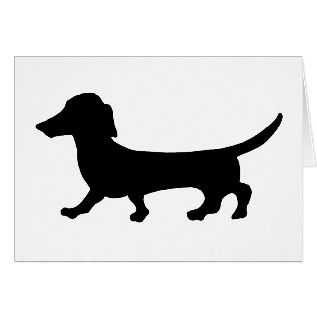 Carte de Daschund Greating (Devant Horizontal)