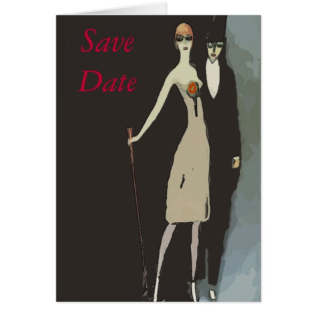 Carte de date de sauvegarde vintage (Devant)