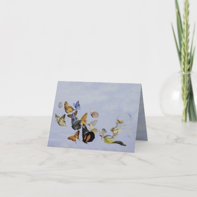 Carte de ~ de papillons et de fées (Devant)