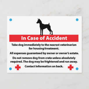 Carte de débit de chien en Coque d'urgence