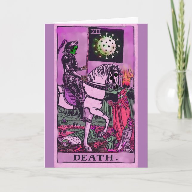 Carte de décès BLANK Coronavirus Art Tarot Card (Devant)