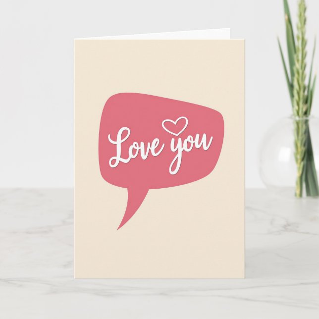 Carte de déclaration d'amour romantique (Devant)