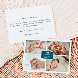 Carte de déclaration de naissance classique bébé s