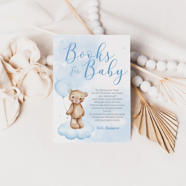 Carte de demande de Baby shower Bearly Wait Sky (Créateur téléchargé)