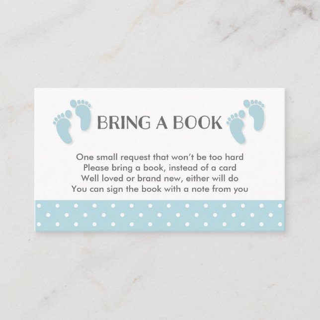 Carte de demande de Baby shower Blue Baby Feet (Devant)