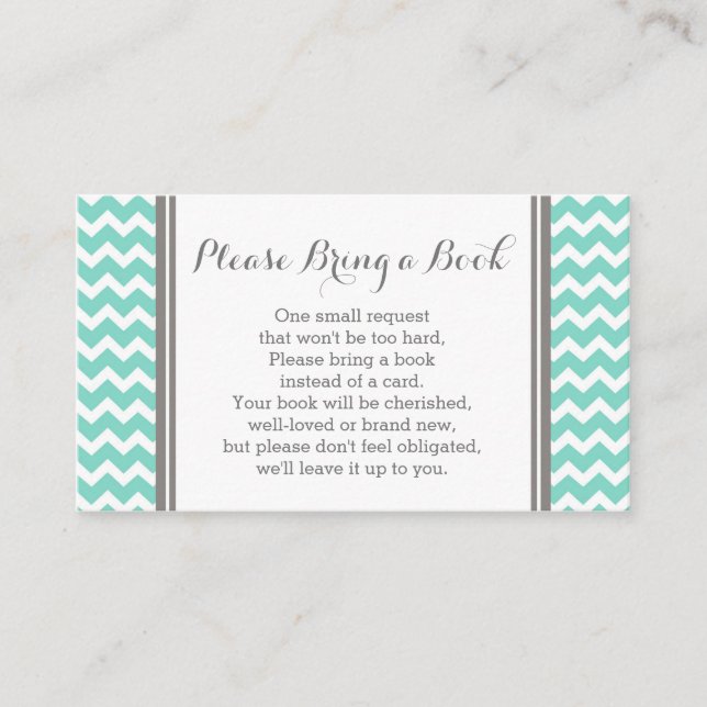 Carte de demande de Baby shower Chevron turquoise (Devant)