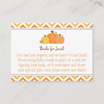 Carte de demande de Baby shower citrouille