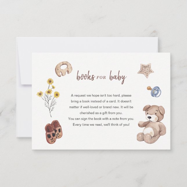 Carte de demande de Baby shower d'automne minimali (Devant)