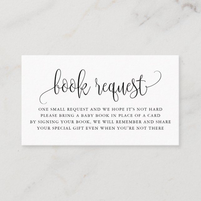 Carte de demande de Baby shower de carnet de scrip (Devant)