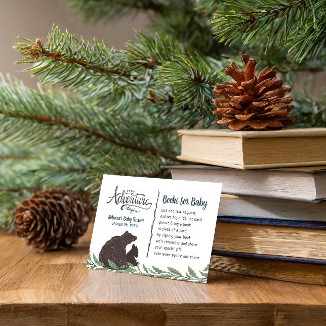 Carte de demande de Baby shower de Little Bear Rus (Créateur téléchargé)