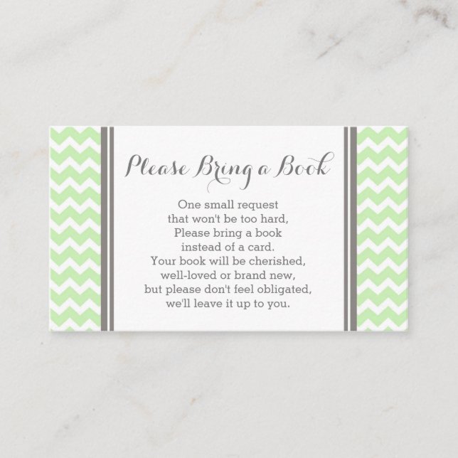 Carte de demande de Baby shower de Mint Chevron (Devant)