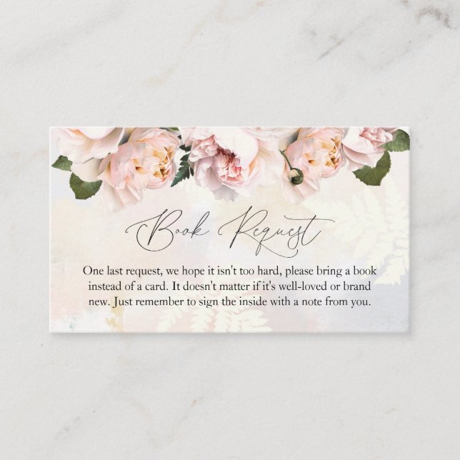 Carte de demande de Baby shower floral rose vif (Devant)