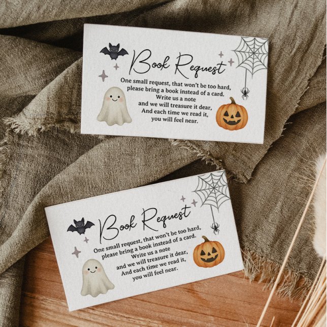 Carte de demande de Baby shower Halloween (Créateur téléchargé)