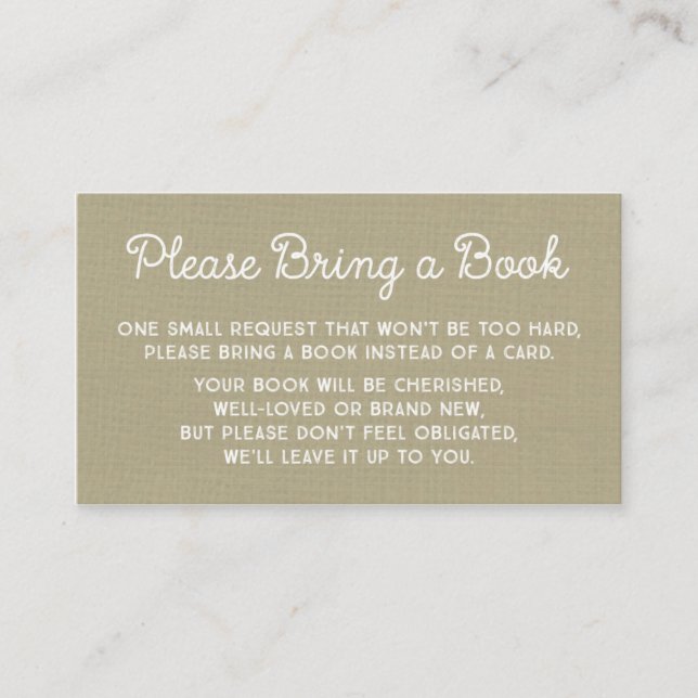 Carte de demande de carnet de baby showers Rustic  (Devant)