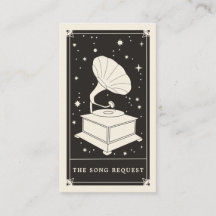 Carte de demande de chant de gramophone céleste Bo