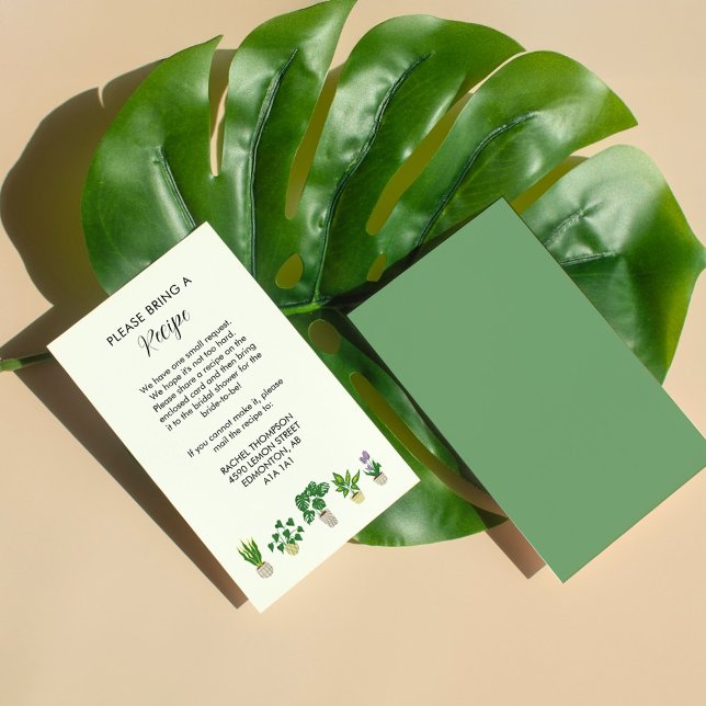 Carte de demande de Fête des mariées Plante pointi (Créateur téléchargé)