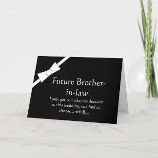 Carte de demande de Groomsman de beau-frère de