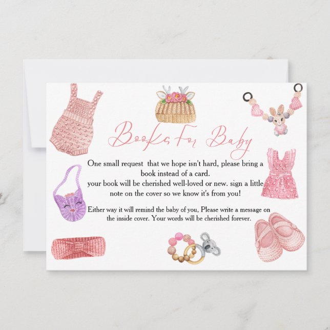 Carte de demande de livre bohème pour bébé (Devant)