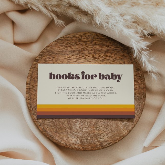 Carte de demande de livre pour Baby Shower Rétro V (Créateur téléchargé)