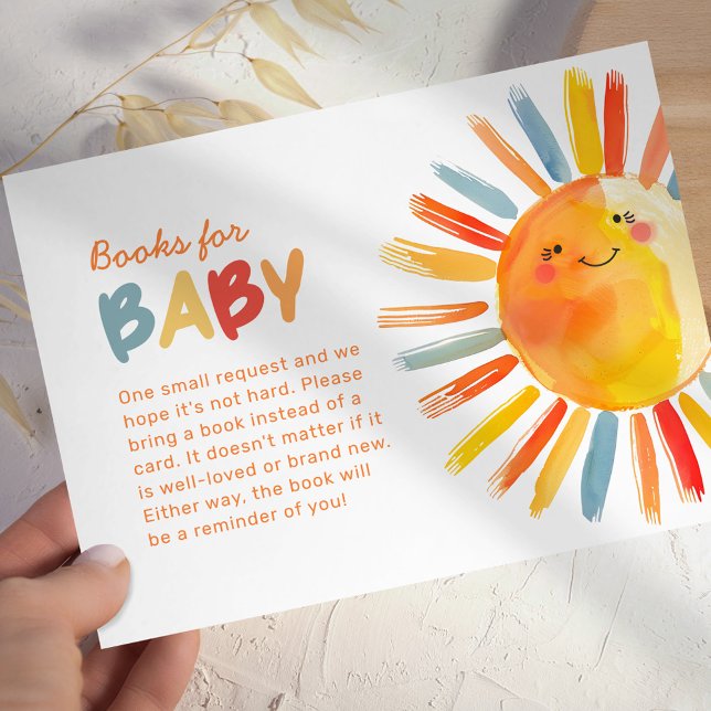 Carte de demande de livre pour bébé ensoleillé (Créateur téléchargé)