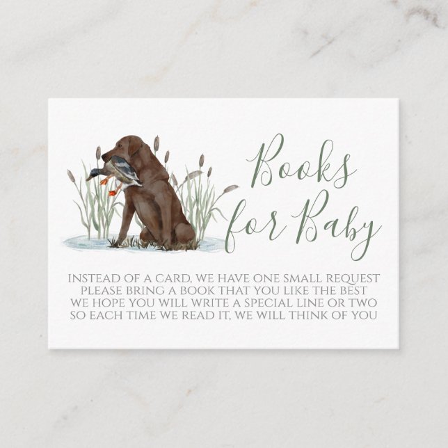 Carte de demande de livre vert Baby shower Duck Do (Devant)