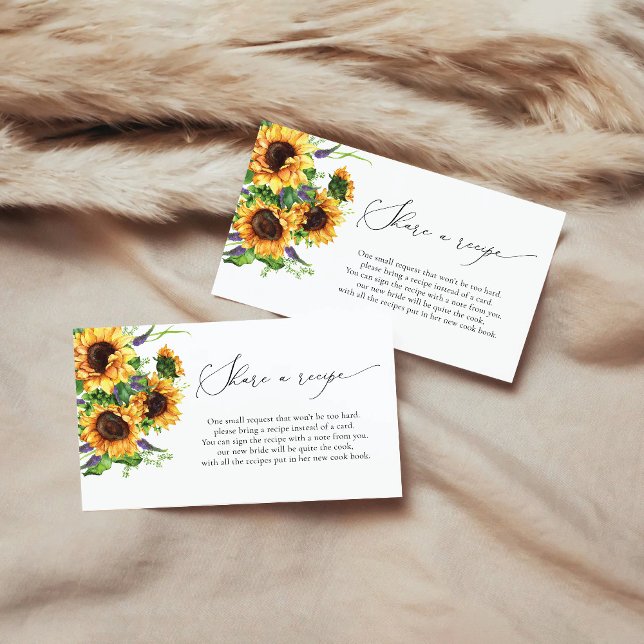 Carte de demande de recette de tournesol (Créateur téléchargé)