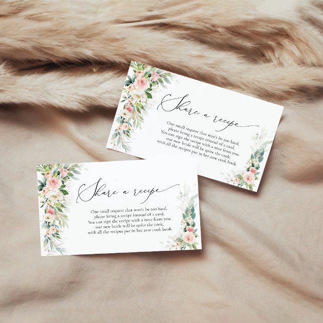 Carte de demande de recette Ethereal Blush Pink Ro (Créateur téléchargé)