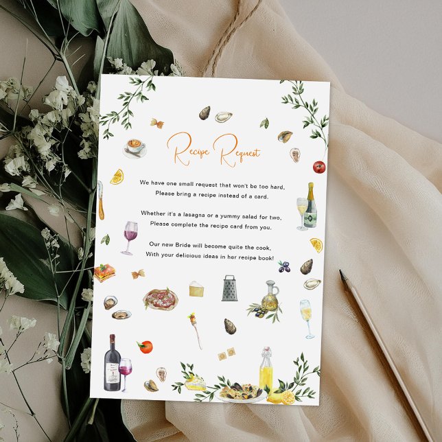 Carte de demande de recette pour la fête de mariag (Créateur téléchargé)