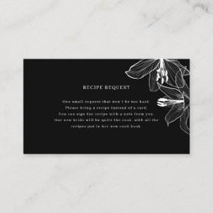 Carte de demande de recettes de lentilles florales