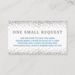 Carte de demande de réservation Blue Snowflake