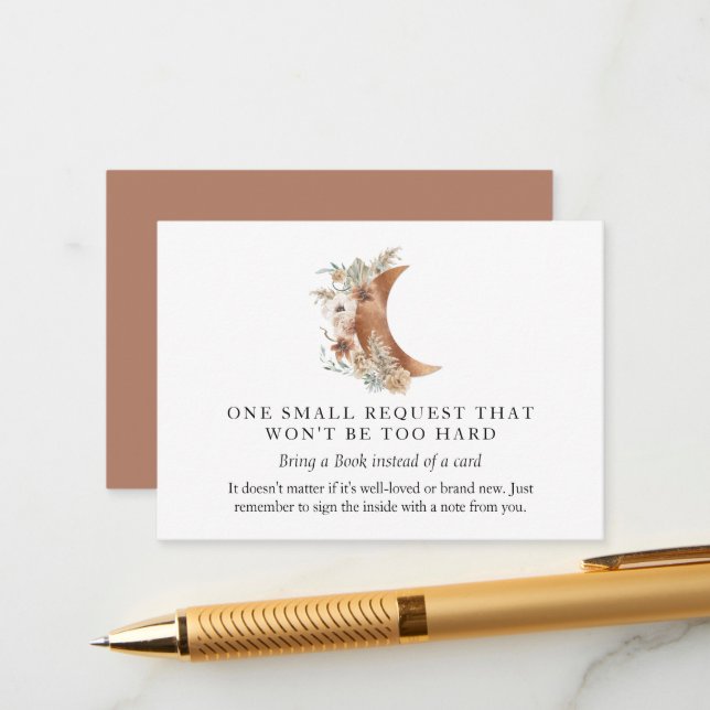 Carte de demande de réservation Boho Terracotta Mo (Devant/Arrière en situation)