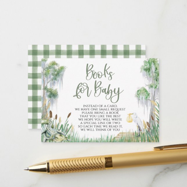Carte de demande de réservation de Baby shower de  (Devant/Arrière en situation)