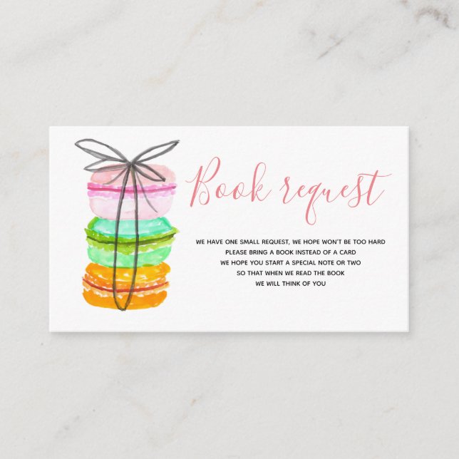Carte de demande de réservation de baby shower de  (Devant)