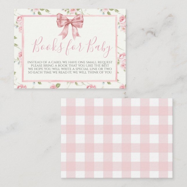 Carte de demande de réservation de Baby shower de  (Devant / Derrière)