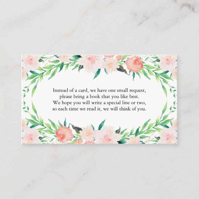 Carte de demande de réservation de bouquet délicat (Devant)