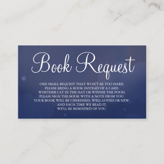 Carte de demande de réservation de la Navy Blue St (Devant)