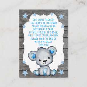 Carte de demande de réservation Garçon Bear Douche