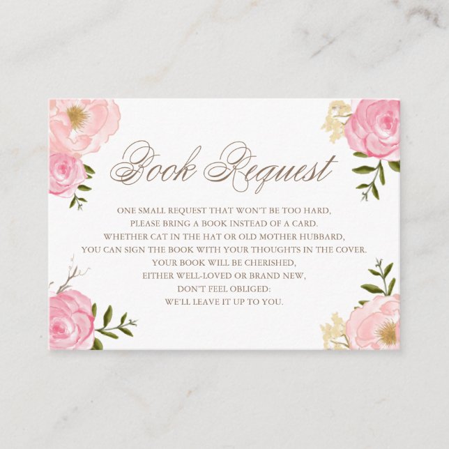 Carte de demande de réservation pour les fleurs d' (Devant)