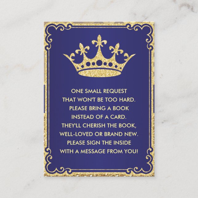 Carte de demande de réservation Royal Prince Show (Devant)