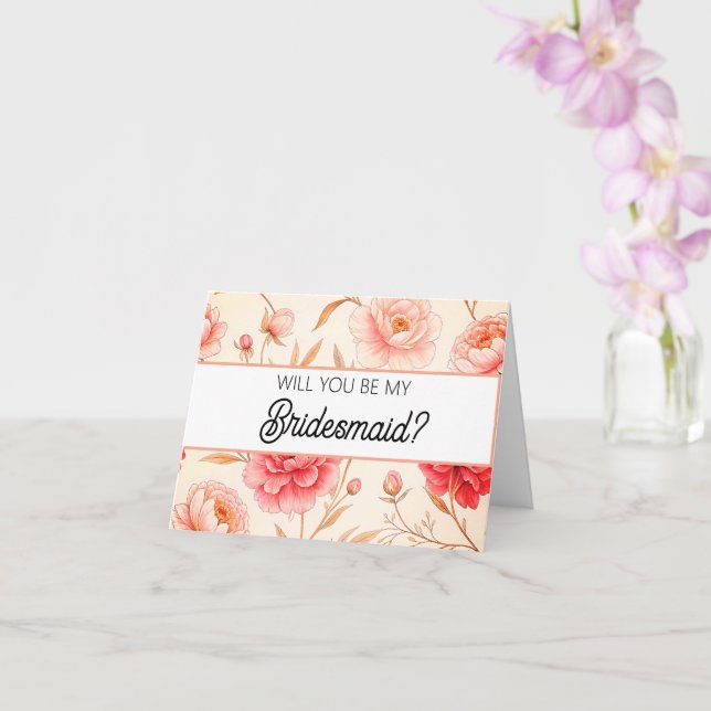 Carte de demande de témoin de mariage (Orchidée)