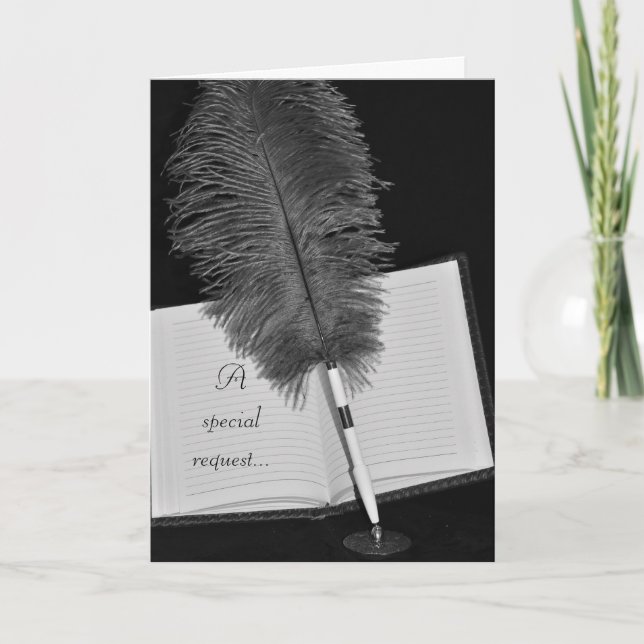 Carte de demande d'hôtesse de livre d'or (Devant)